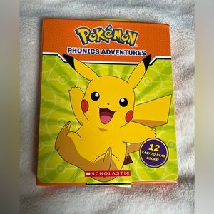 Scholastic Pokemon Phonics Adventures Set with Pikachu -12 Book Set